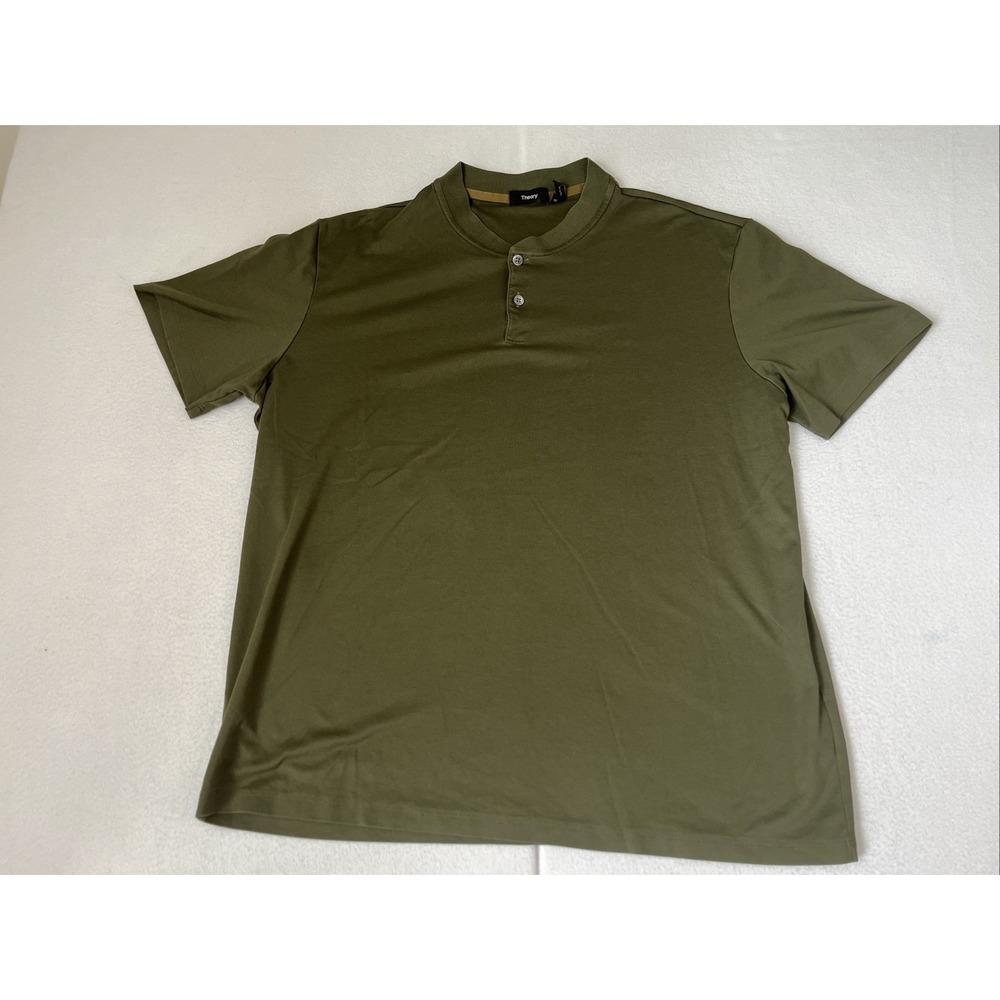 THEORY MEN'S SHORTSLEEVE BERK TEE CURRENT PIQUE, SIZE XL, Green